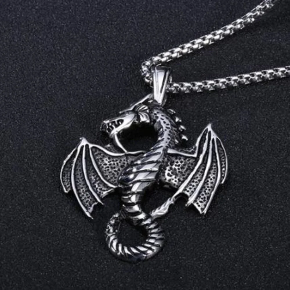 Fashion Flying Dragon Necklace for Men, BL55590014